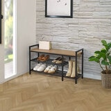 Neatfreak Wood Top Shoe Storage Bench Neatfreak Wood Top Shoe Storage Bench