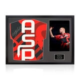 Nathan Aspinall Signed Framed Darts Shirt including 1 Photo, with Black Mount