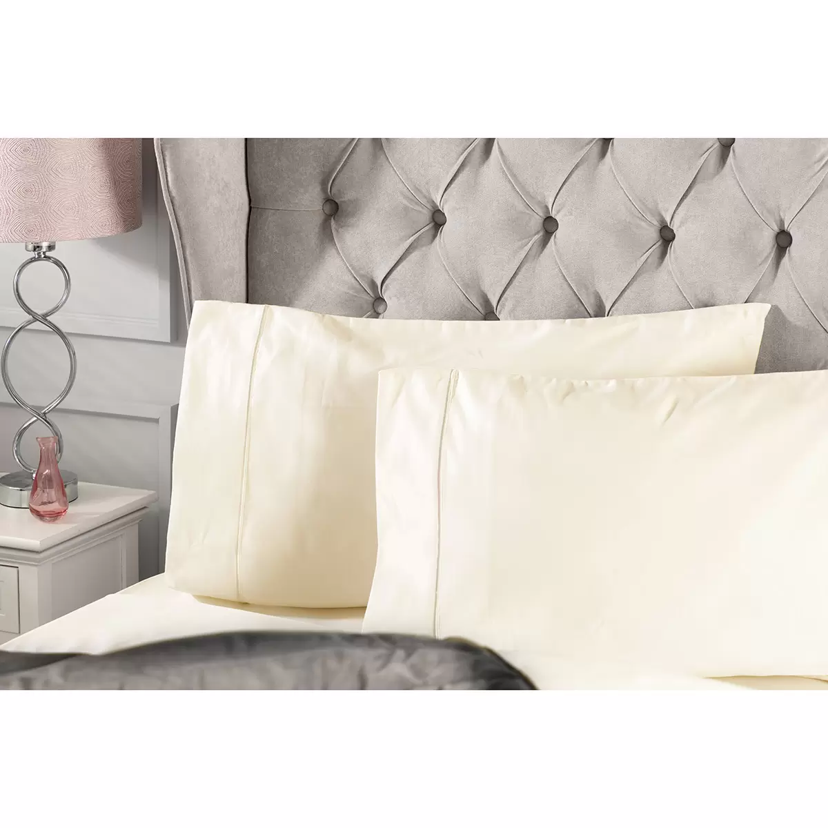 Belledorm Pure Egyptian Cotton Sateen 1000 Thread Count Housewife Pillowcase - Picture 4 of 6