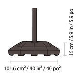 Seasons Sentry 10ft (3.05m) Square Offset Solar LED Cantilever Umbrella