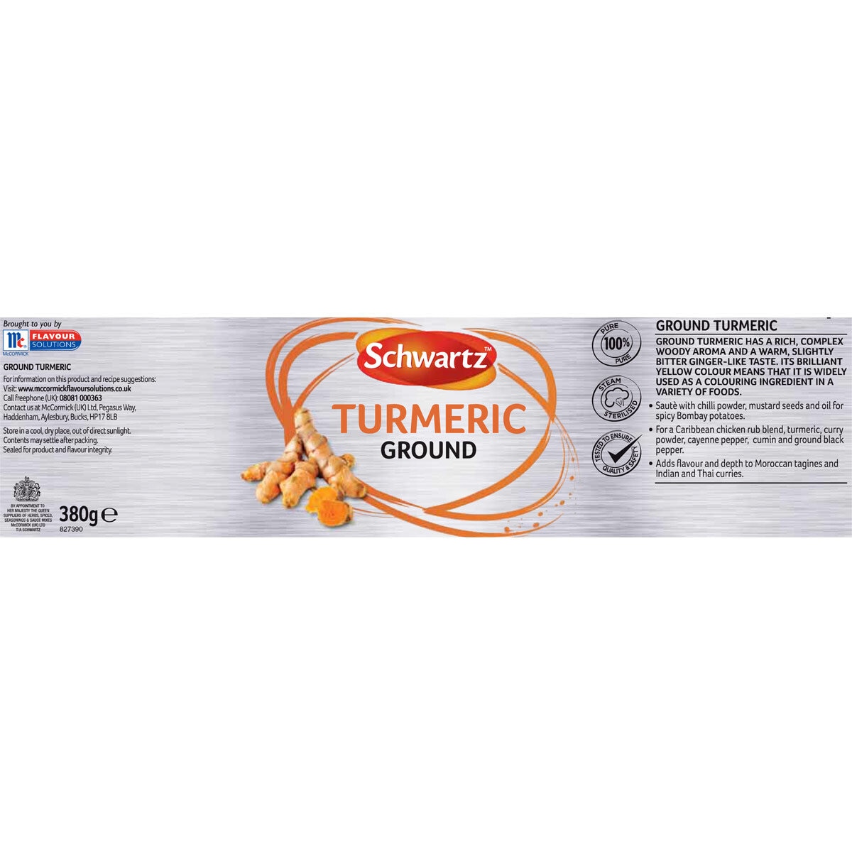 Schwartz Ground Turmeric, 380g