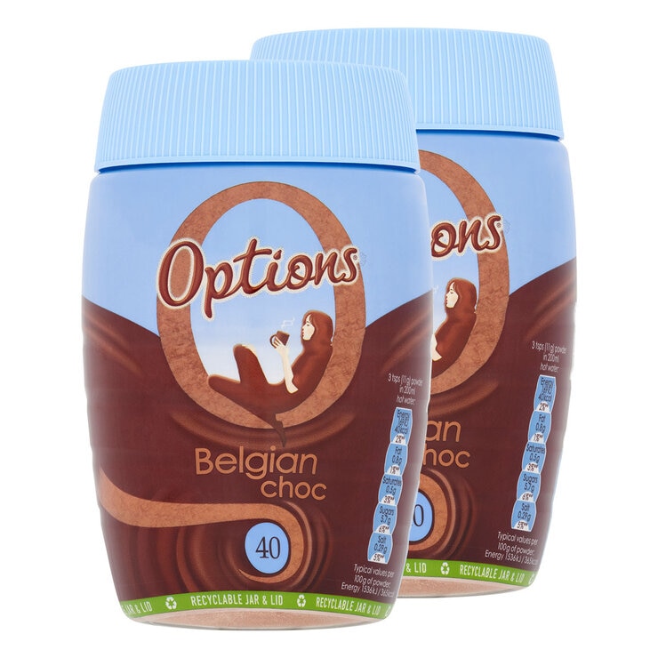 Options Choc-O-Lait, 2 x 395g Options Choc-O-Lait, 2 x 395g