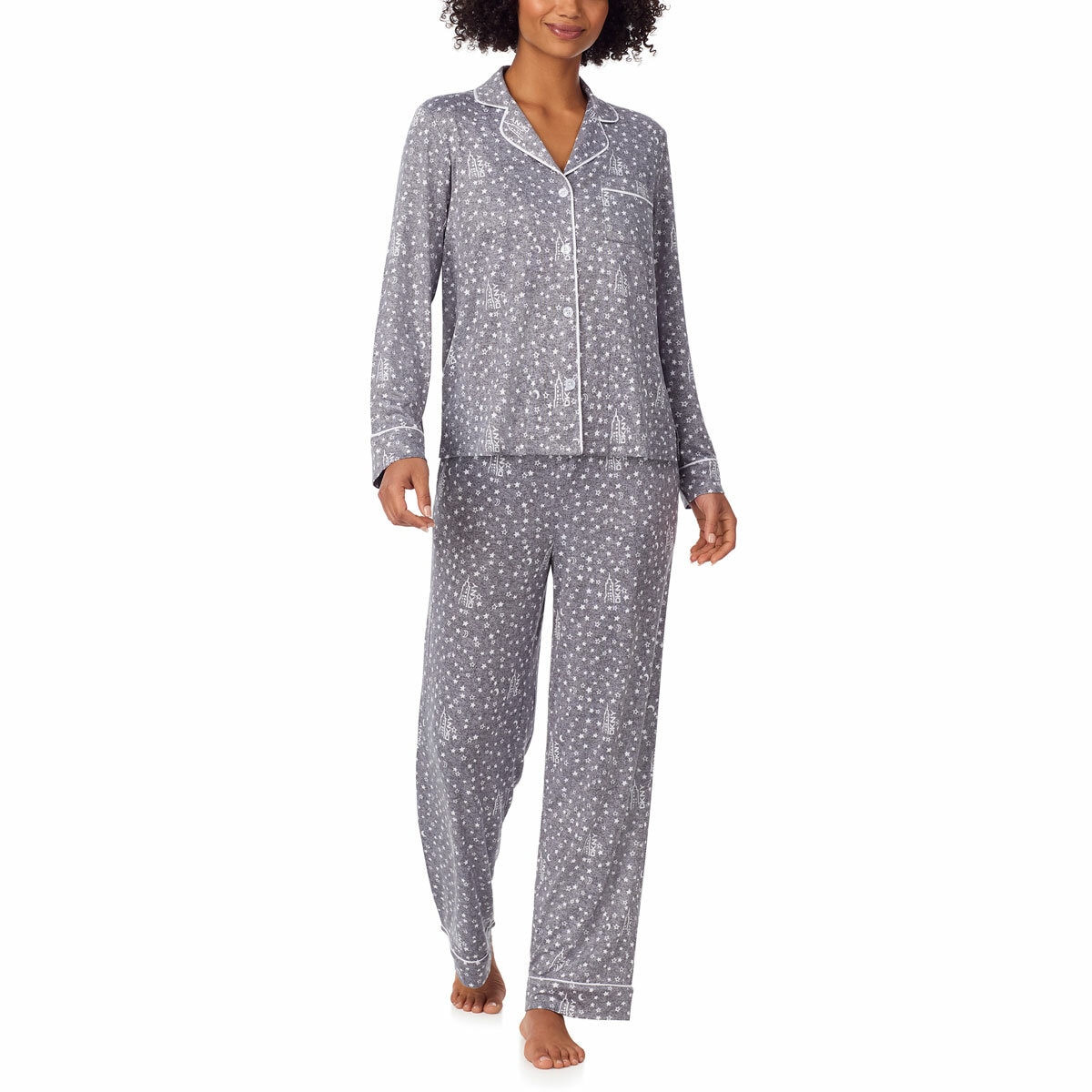 DKNY Women's Notch Collar Pyjama Set DKNY Women's Notch Collar Pyjama Set