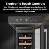 Hisense RW058B3ABGF, 19 Bottle Freestanding, Single Zone Wine Cooler, G Rated in Black Hisense RW058B3ABGF, 19 Bottle Freestanding, Single Zone Wine Cooler, G Rated in Black