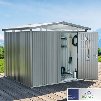 Biohort Panorama P2 9ft x 6ft 5" (2.7 x 2m) Single Door Steel Shed in 2 Colours