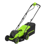 Greenworks 48V 41cm Cordless Lawn Mower + 2 x 24V (4Ah) Batteries + Dual Charger