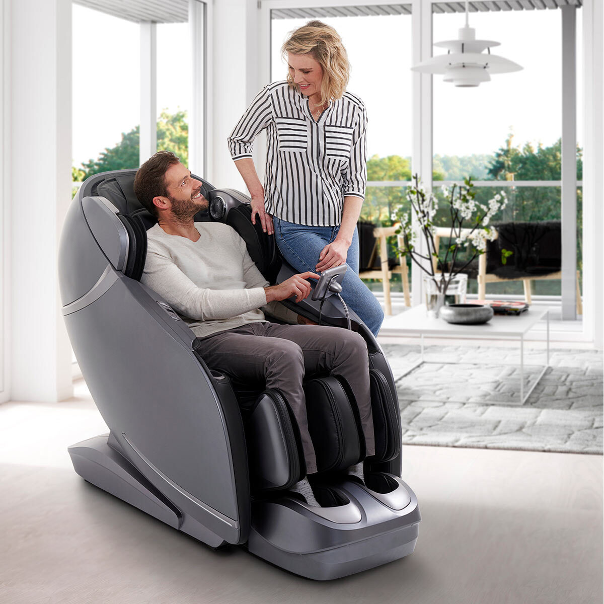 Skyliner II Black and Grey Massage Chair