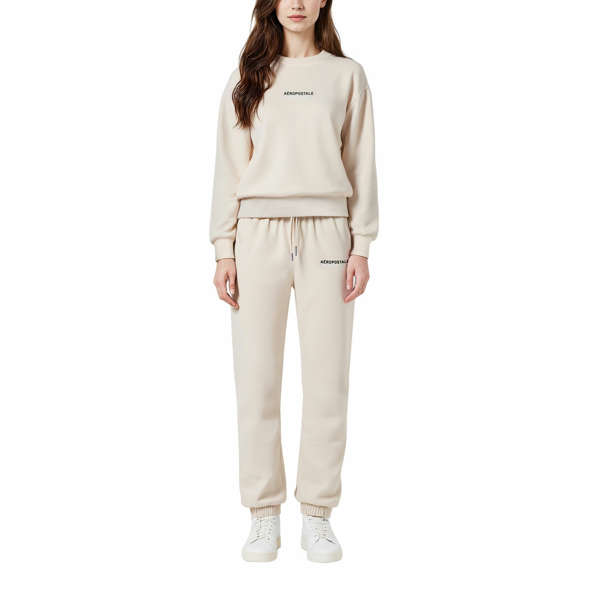 Aeropostale Ladies Crewneck Sweatshirt in Cream