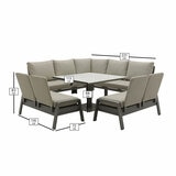 Bramblecrest Malta 4 Piece Deep Seating Patio Set with Height Adjustable Table Bramblecrest Malta 4 Piece Deep Seating Patio Set with Height Adjustable Table