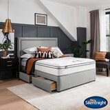 Silentnight 1200 Pocket Memory Cushion Top Mattress & Slate Grey Divan in 4 Sizes