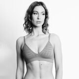 Elle Women's Seamless Bralette, 2 Pack in Blue Fog, Large