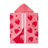 Caro Home Kids Bath & Beach Pink Strawberry Hooded Towel