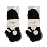 Glenmuir Women's 2 x 3 Pack Bamboo Cushioned Trainer Socks in Assorted Colours, Size 4-8