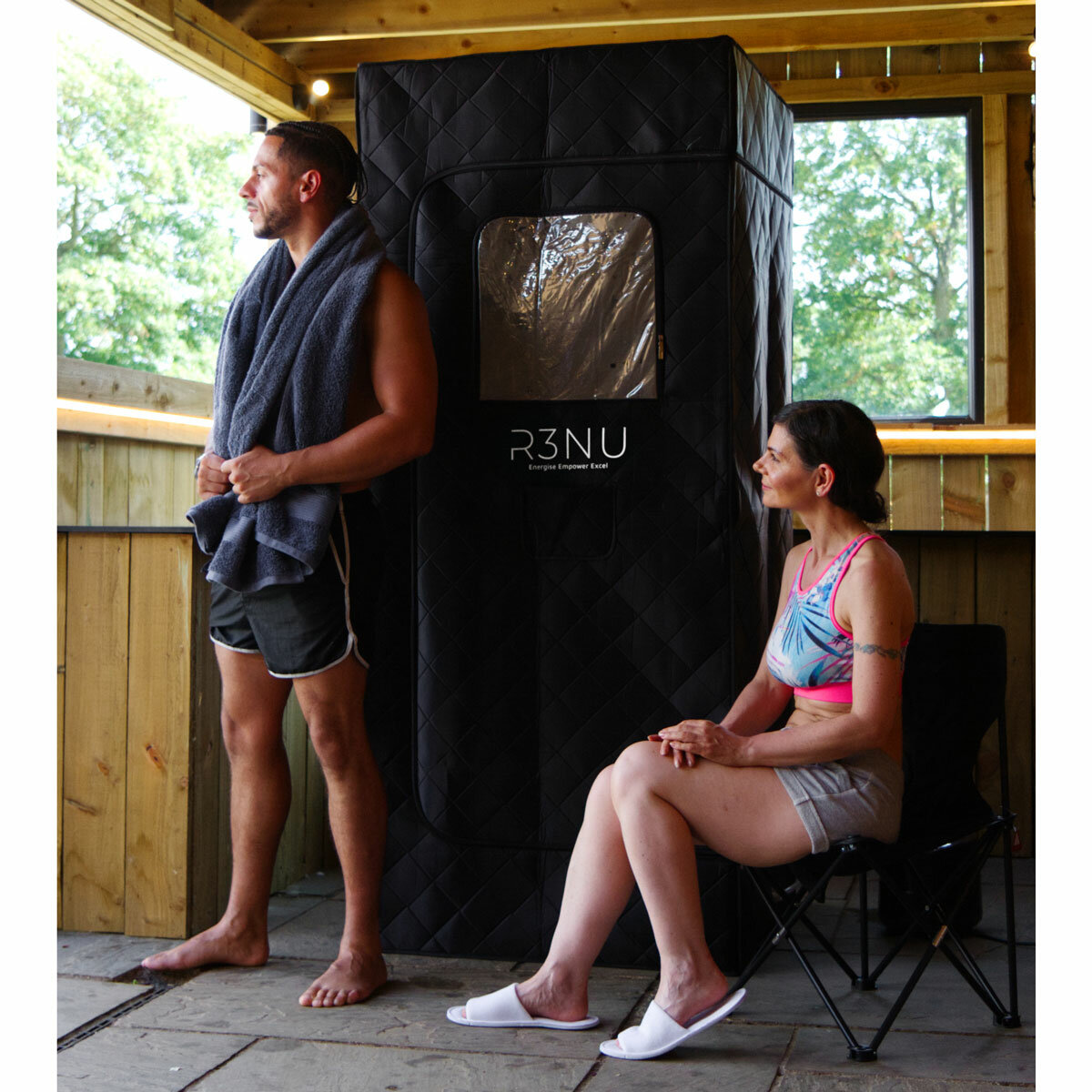 R3NU Sauna Steam Pod with Ice Plunge Recovery Pod