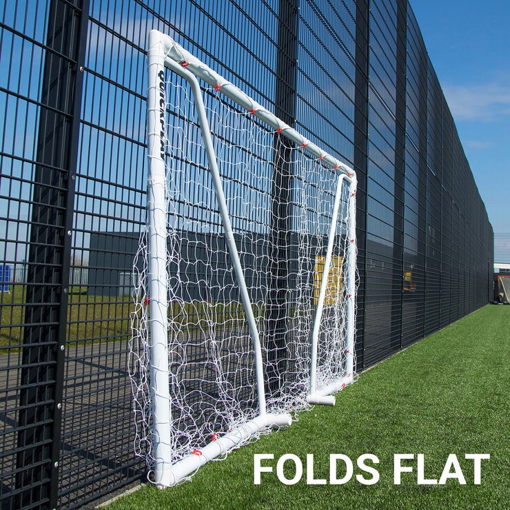 Lifestyle image showing the goal folded flat