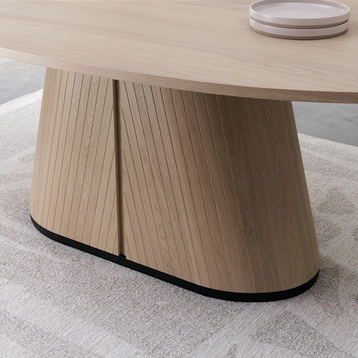Bentley Designs Vega Scandi Light Oak Dining Table, Seats 6