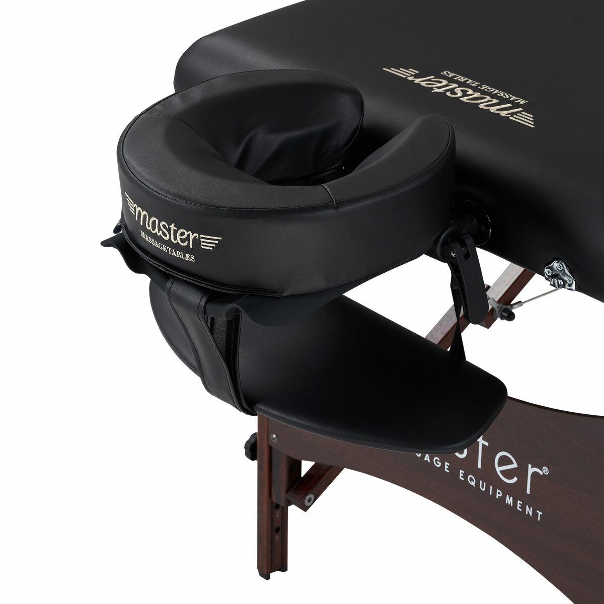 Studio image of the cushioned headrest and armrest