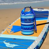 Lifestyle image of the dry bag on a paddleboard