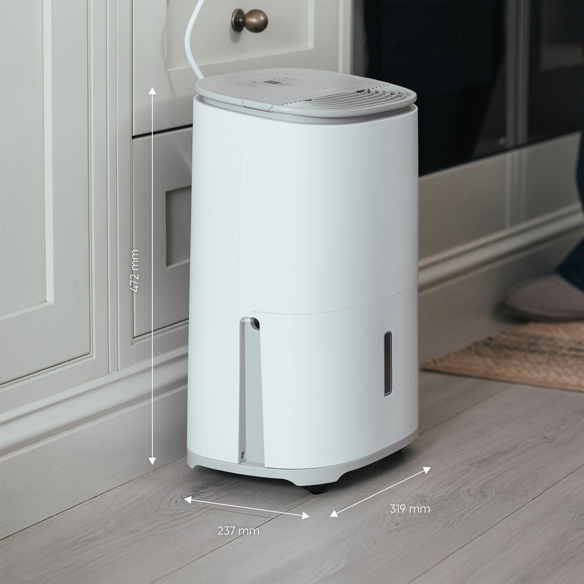 MeacoDry Arete One 12L Dehumidifier & Air Purifier in Warm Pebble
