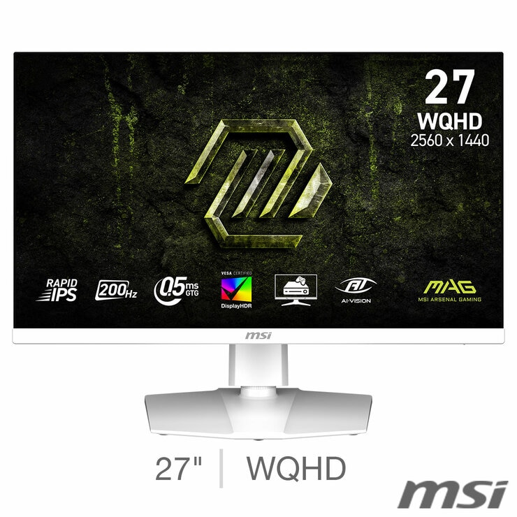 MSI 274QRFW E20 WQHD IPS 200Hz Monitor, 9S6-3CF99T-003 MSI 274QRFW E20 WQHD IPS 200Hz Monitor, 9S6-3CF99T-003