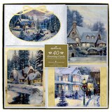 Hallmark Hand Crafted Christmas Card Assortment: Thomas Kinkade - 40 Pack