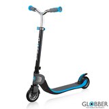 Globber Flow Foldable 125 Scooter in Black/Sky Blue (6+ Years)