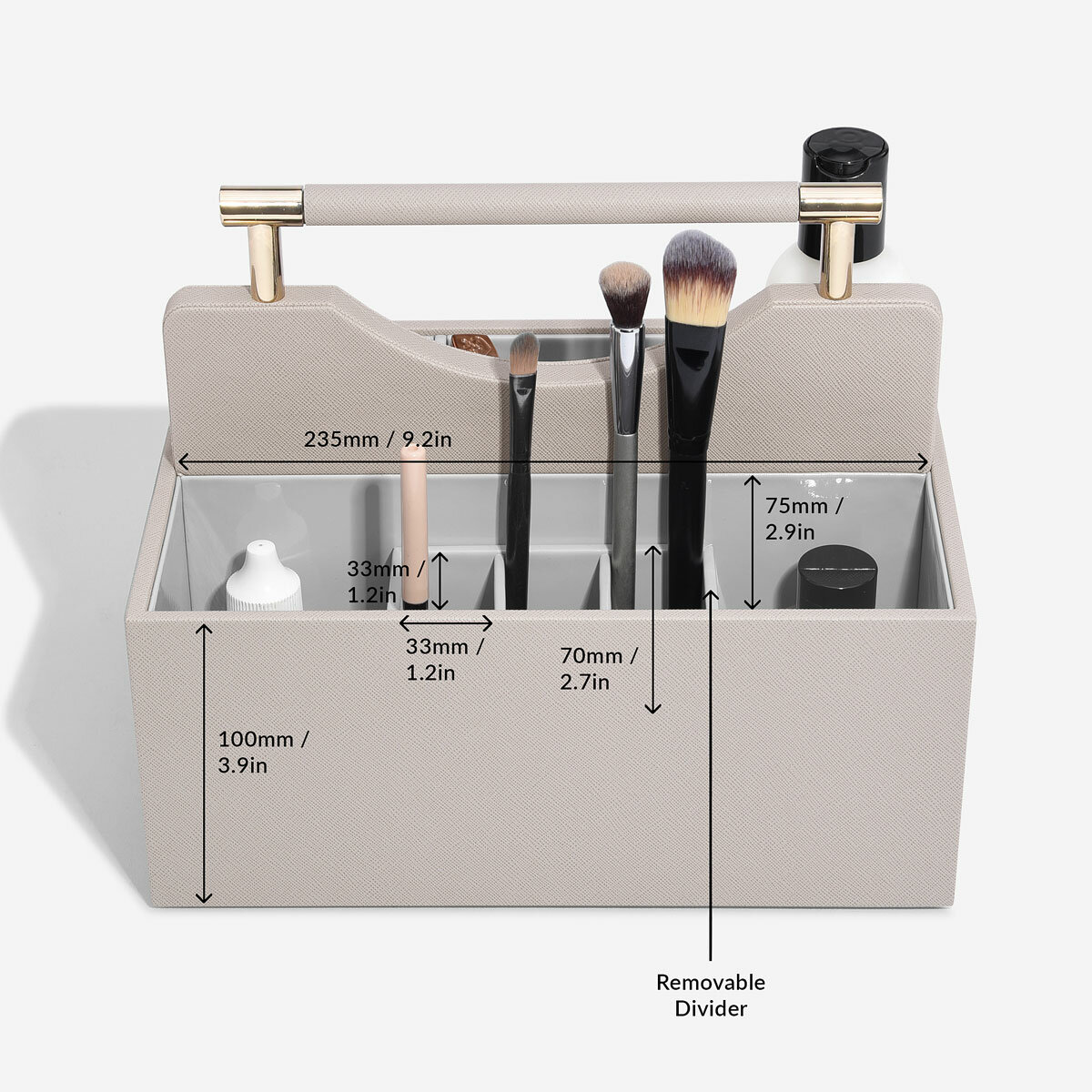 Taupe Classic Cosmetic Organiser