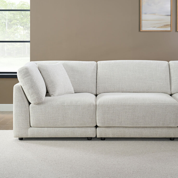 Light Grey Sofa Face on Showing Fabric