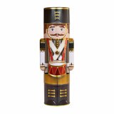 Silver Crane Christmas Nutcracker Fudge Tin Black, 300g