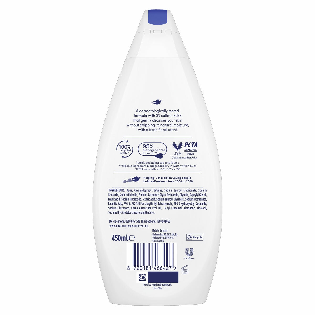 Dove Body Wash 6 x 450ml Dove Body Wash 6 x 450ml
