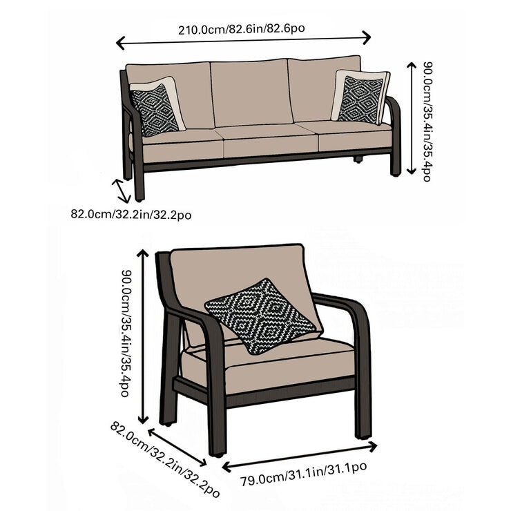 ATLeisure Catalina 8 Piece Deep Seating Patio Set Costco UK