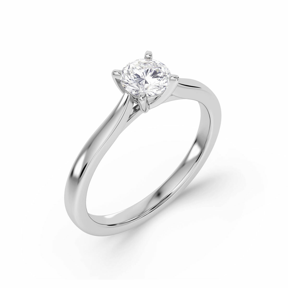 0.50ct Brilliant Cut Diamond Solitaire Ring, Platinum