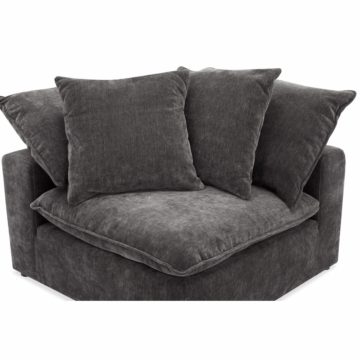 Aiden & Ivy Sereen Dark Grey Fabric Corner Chair