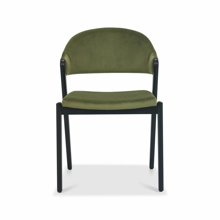 Bentley Designs Camden Peppercorn Cedar Velvet Dining Chair, 2 Pack