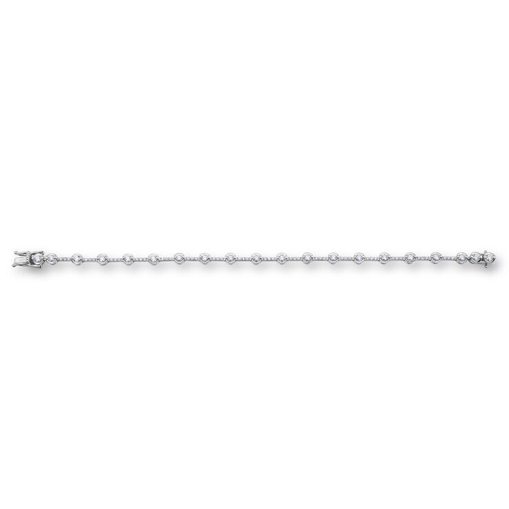 2.40ctw Round Brilliant Cut Diamond Bracelet, 18ct White Gold 2.40ctw Round Brilliant Cut Diamond Bracelet, 18ct White Gold