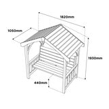 Anchor Fast Wooden Arbour with Bench Seat