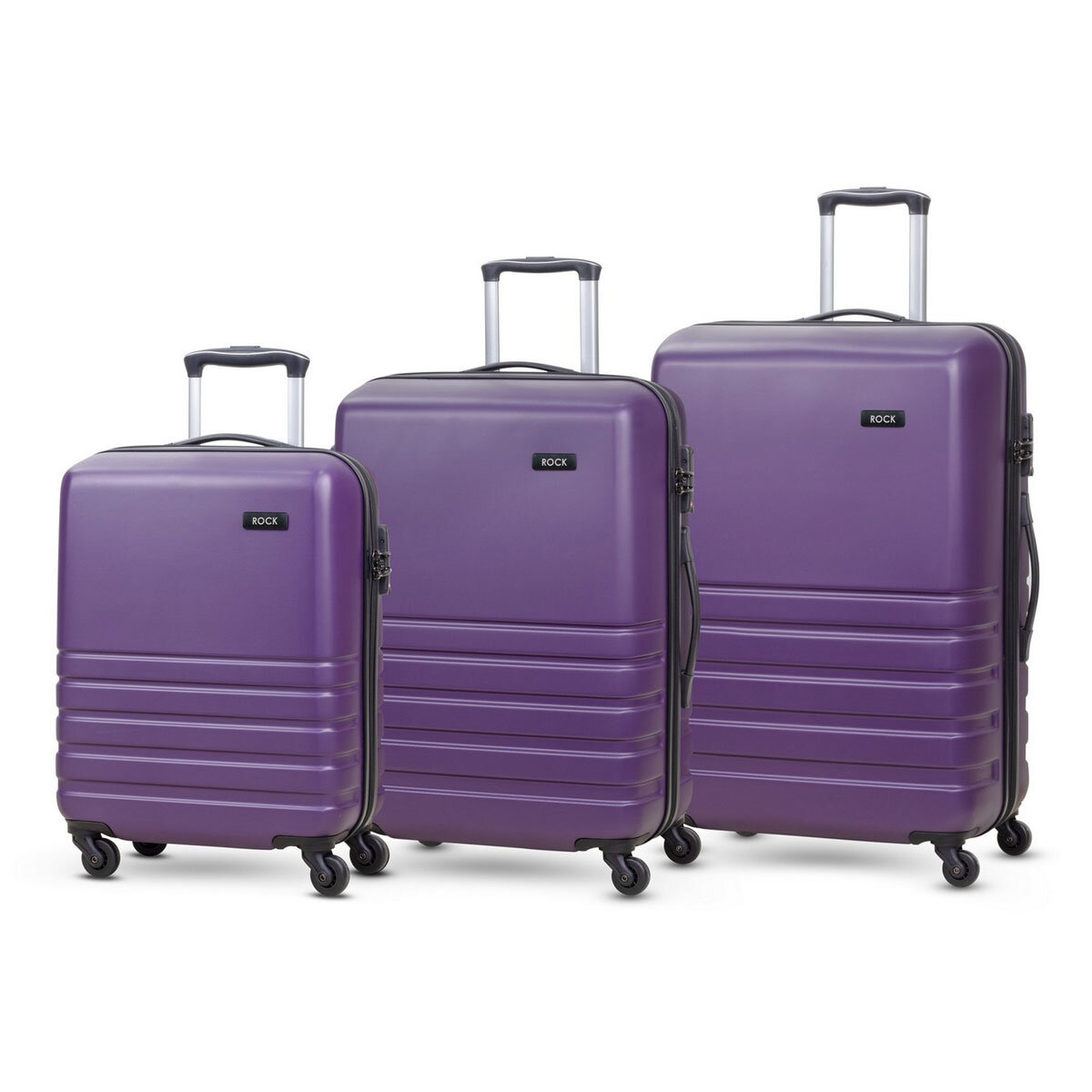 Rock Byron 3 Piece Hardside Luggage Set in Purple | Costc...