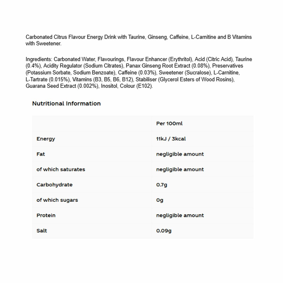 Nutritional Information