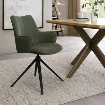 Bentley Designs Rowan Green Fabric Dining Chair