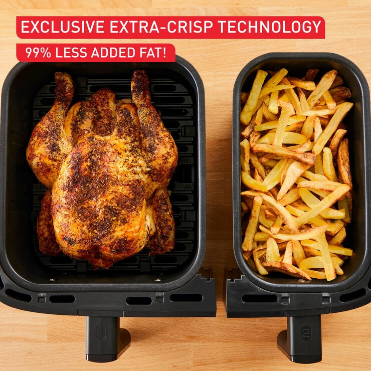 Tefal Easy Fry Dual Air Fryer with extra crisp technology