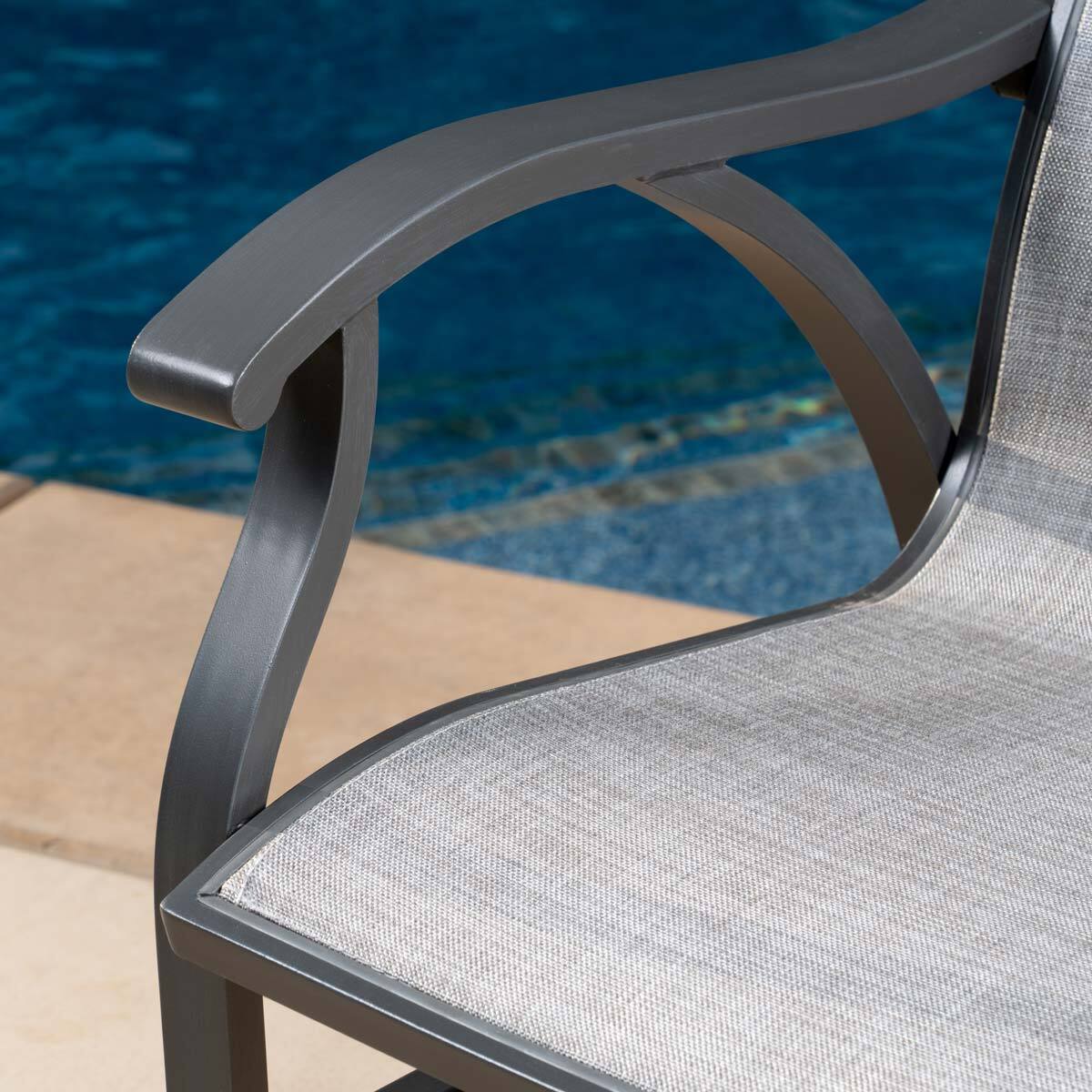 SunVilla Santa Fe 7 Piece Sling Dining Patio Set + Cover Costco UK