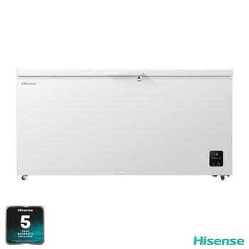 Hisense FC650D4AWLYE, 500L High Capacity Chest Freezer, E Rated in White
