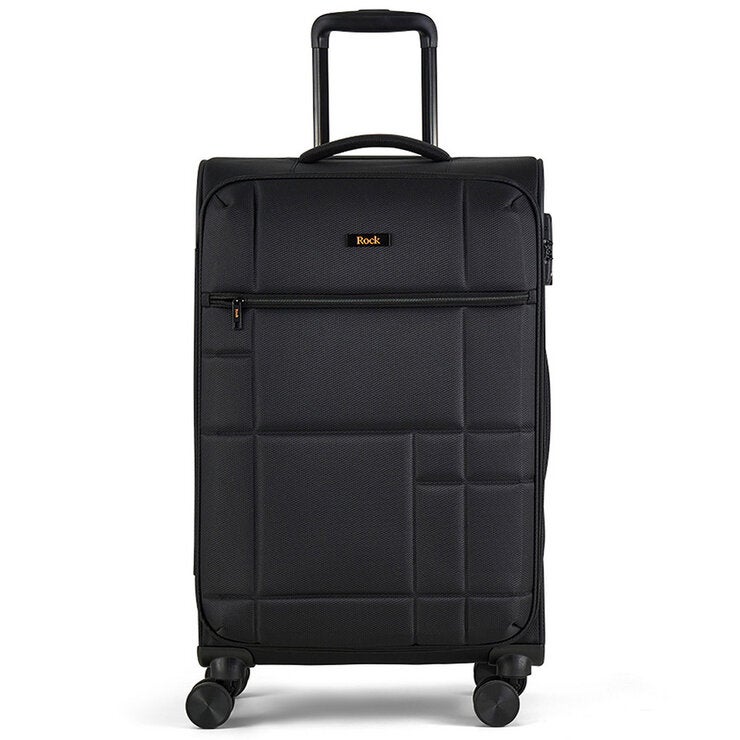 Rock Tokyo Softshell Suitcase 3pc set in Black Rock Tokyo Softshell Suitcase 3pc set in Black