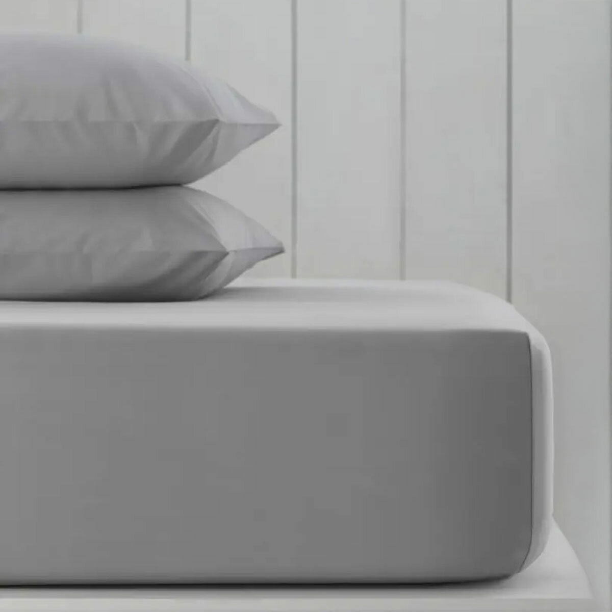 Hotel Signature 300 Thread Count Fitted Sheets 2 Pack, Grey, Double
