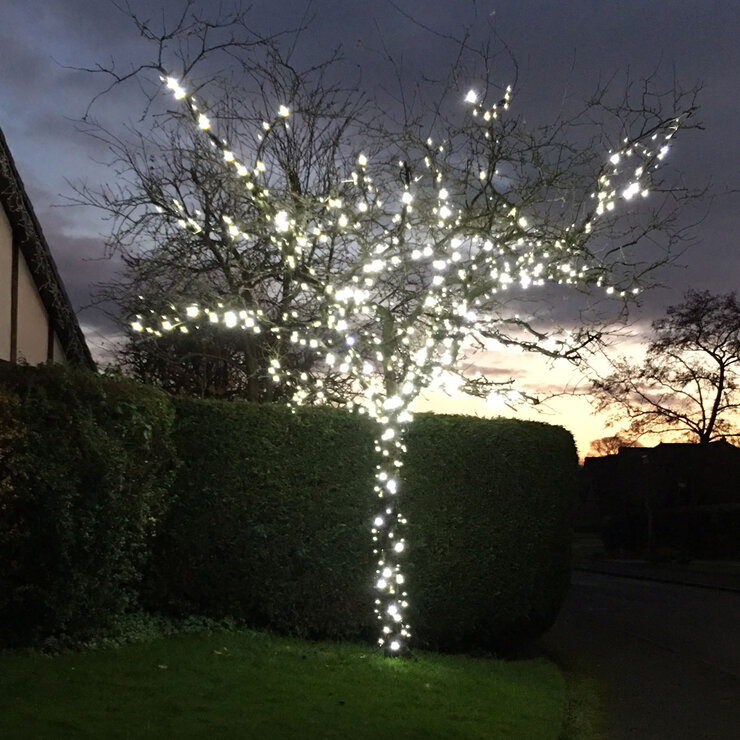 Lights4You 66ft (20m) 120 LED Ice White Outdoor String Lights