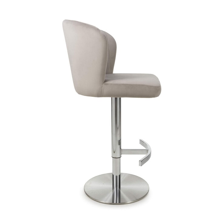 Sigma Mink Brushed Velvet Bar Stool Sigma Mink Brushed Velvet Bar Stool