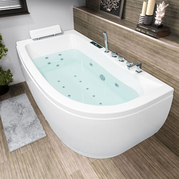 Vidalux CO58 Whirlpool and Airspa Deluxe Bath, Left Side, 1700 x 900