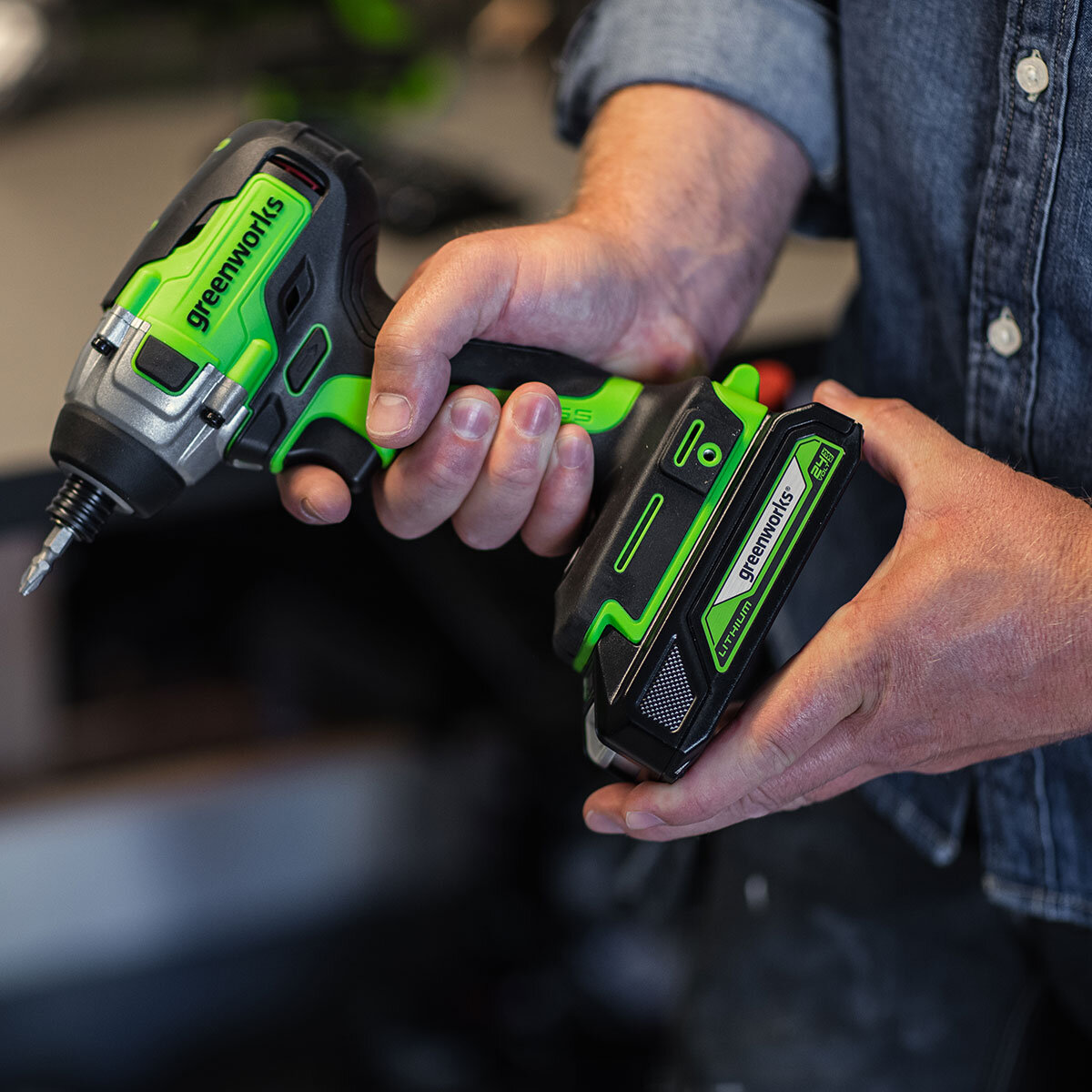 Greenworks 24V 300Nm Brushless Impact Driver (Tool Only) - Model GD24ID3