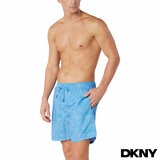 DKNY Men's Swim Shorts in Blue Leaf Print