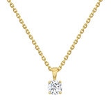 0.50ct Round Brilliant Cut Diamond Solitaire Pendant, 18ct Yellow Gold